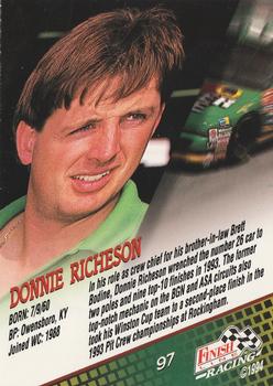 1994 Finish Line #97 Donnie Richeson Back