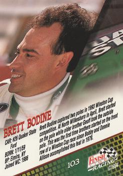 1994 Finish Line #103 Brett Bodine Back