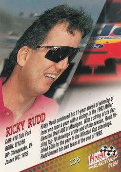 1994 Finish Line #135 Ricky Rudd Back