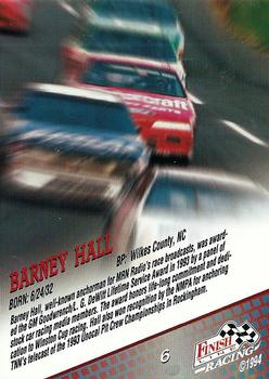 1994 Finish Line #6 Barney Hall Back