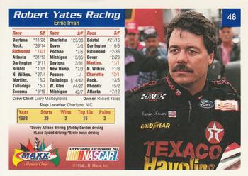 1994 Maxx #48 Robert Yates Racing Back