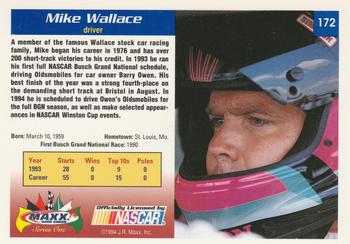 1994 Maxx #172 Mike Wallace Back