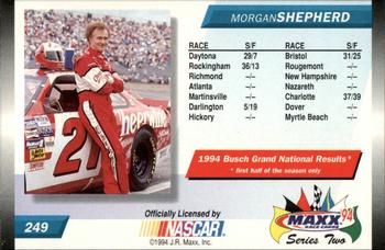 1994 Maxx #249 Morgan Shepherd's Car Back