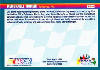 1994 Maxx Premier Series #234 Jimmy Horton Crash Back