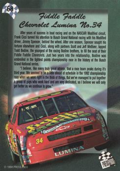 1994 Press Pass #68 Todd Bodine's Car Back