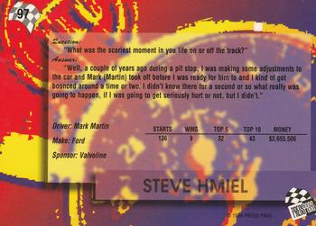 1994 Press Pass #97 Steve Hmiel Back