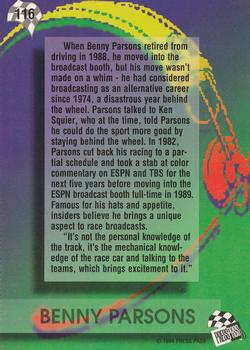 1994 Press Pass #116 Benny Parsons Back