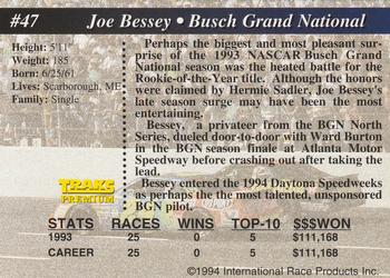 1994 Traks #47 Joe Bessey Back