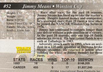 1994 Traks #52 Jimmy Means Back
