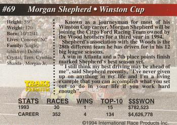 1994 Traks #69 Morgan Shepherd Back