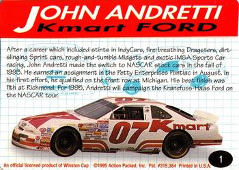 1995 Action Packed Winston Cup Preview #1 John Andretti Back