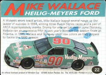 1995 Action Packed Winston Cup Preview #22 Mike Wallace Back