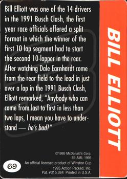 1995 Action Packed Winston Cup Preview #69 Bill Elliott Back