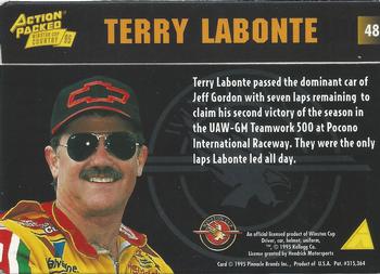 1995 Action Packed Winston Cup Country #48 Terry Labonte Back