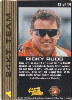 1995 Action Packed Winston Cup Country - 24KT Team #12 Ricky Rudd Back
