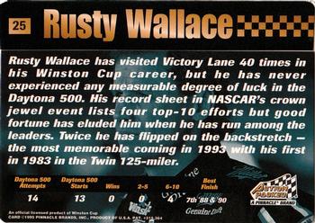 1995 Action Packed Winston Cup Stars #25 Rusty Wallace Back