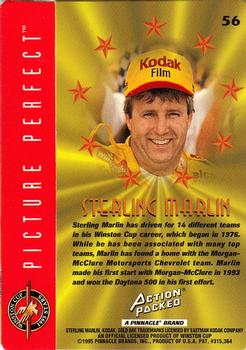 1995 Action Packed Winston Cup Stars #56 Sterling Marlin Back