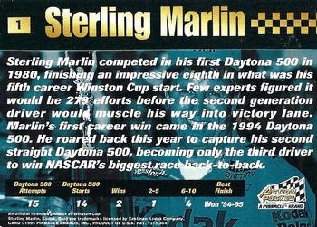 1995 Action Packed Winston Cup Stars #1 Sterling Marlin Back