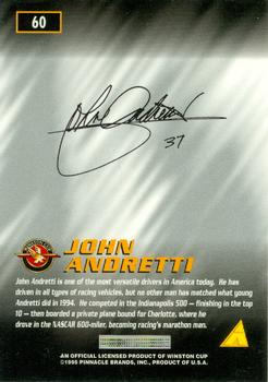 1995 Pinnacle Zenith #60 John Andretti Back