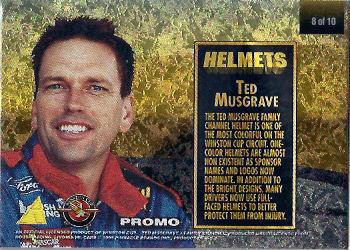 1995 Pinnacle Zenith #8 Ted Musgrave Promo Back