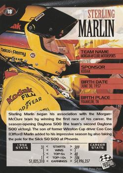 1995 Press Pass #18 Sterling Marlin Back