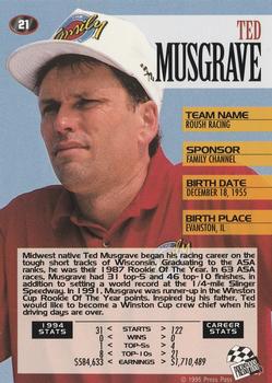 1995 Press Pass #21 Ted Musgrave Back