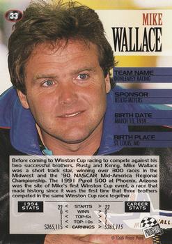 1995 Press Pass #33 Mike Wallace Back