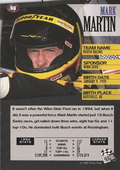 1995 Press Pass #66 Mark Martin Back