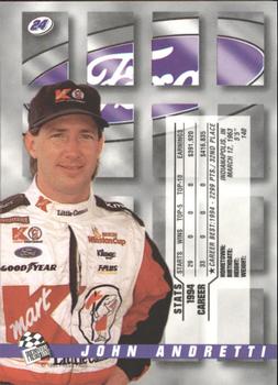 1995 Press Pass Premium #24 John Andretti Back