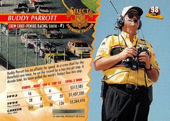 1995 Select #98 Buddy Parrott Back