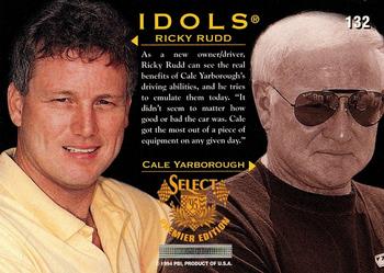 1995 Select #132 Cale Yarborough / Ricky Rudd Back