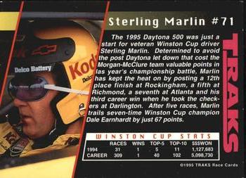 1995 Traks #71 Sterling Marlin Back