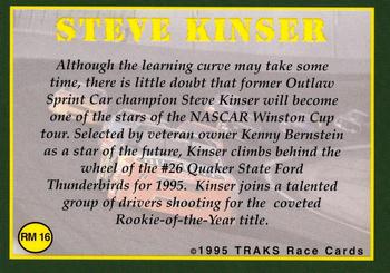 1995 Traks - Racing Machines #RM 16 Steve Kinser Back