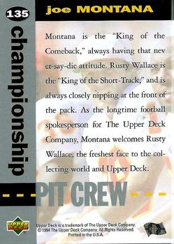 1995 Upper Deck #135 Joe Montana Back