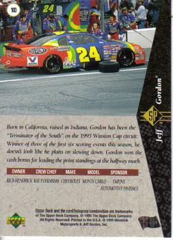 1995 SP #100 Jeff Gordon's Car Back