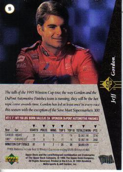 1995 SP #55 Jeff Gordon Back