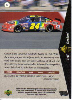 1995 SP #97 Jeff Gordon's Car Back