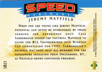 1995 SP - Speed Merchants #SM23 Jeremy Mayfield Back