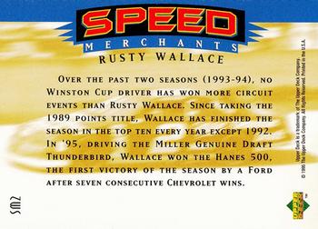 1995 SP - Speed Merchants #SM2 Rusty Wallace Back