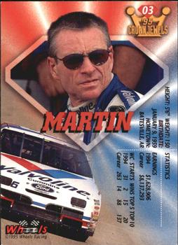 1995 Wheels Crown Jewels #03 Mark Martin Back