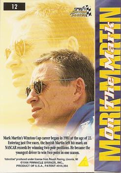 1996 Action Packed Credentials #12 Mark Martin Back
