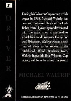 1996 Action Packed Credentials #31 Michael Waltrip Back