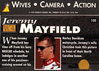1996 Action Packed Credentials #100 Jeremy Mayfield Back