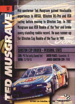 1996 Finish Line #57 Ted Musgrave Back