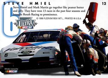 1996 Ultra #12 Steve Hmiel Back