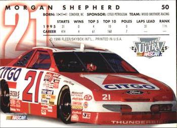 1996 Ultra #50 Morgan Shepherd Back