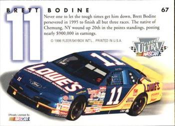 1996 Ultra #67 Brett Bodine Back