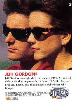 1996 Ultra #3 Jeff Gordon's Car Back