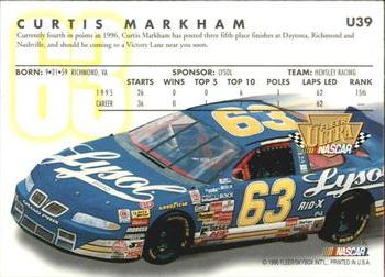 1996 Ultra Update #U39 Curtis Markham Back