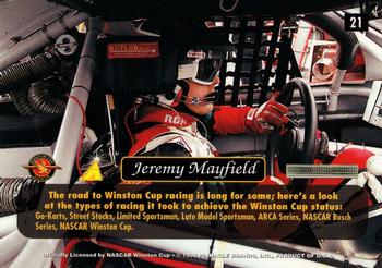 1996 Pinnacle Zenith #21 Jeremy Mayfield Back